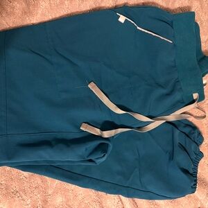 Figs Blue Jogger Pants cuff ankles Caribbean Blue Regular Medium